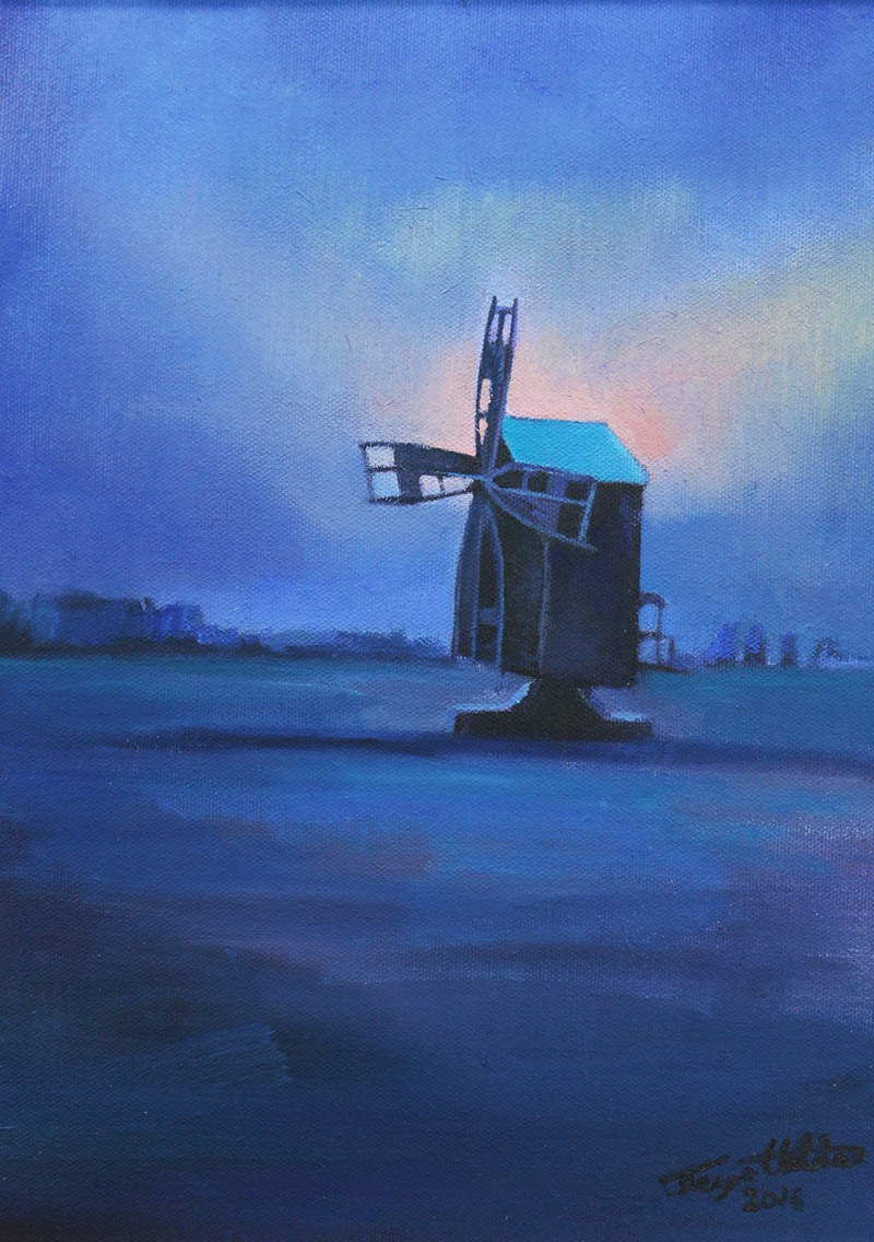 Lumijoen mylly The Lumijoki Mill, 2016. Oil on Canvas, 33 x 24 cm.